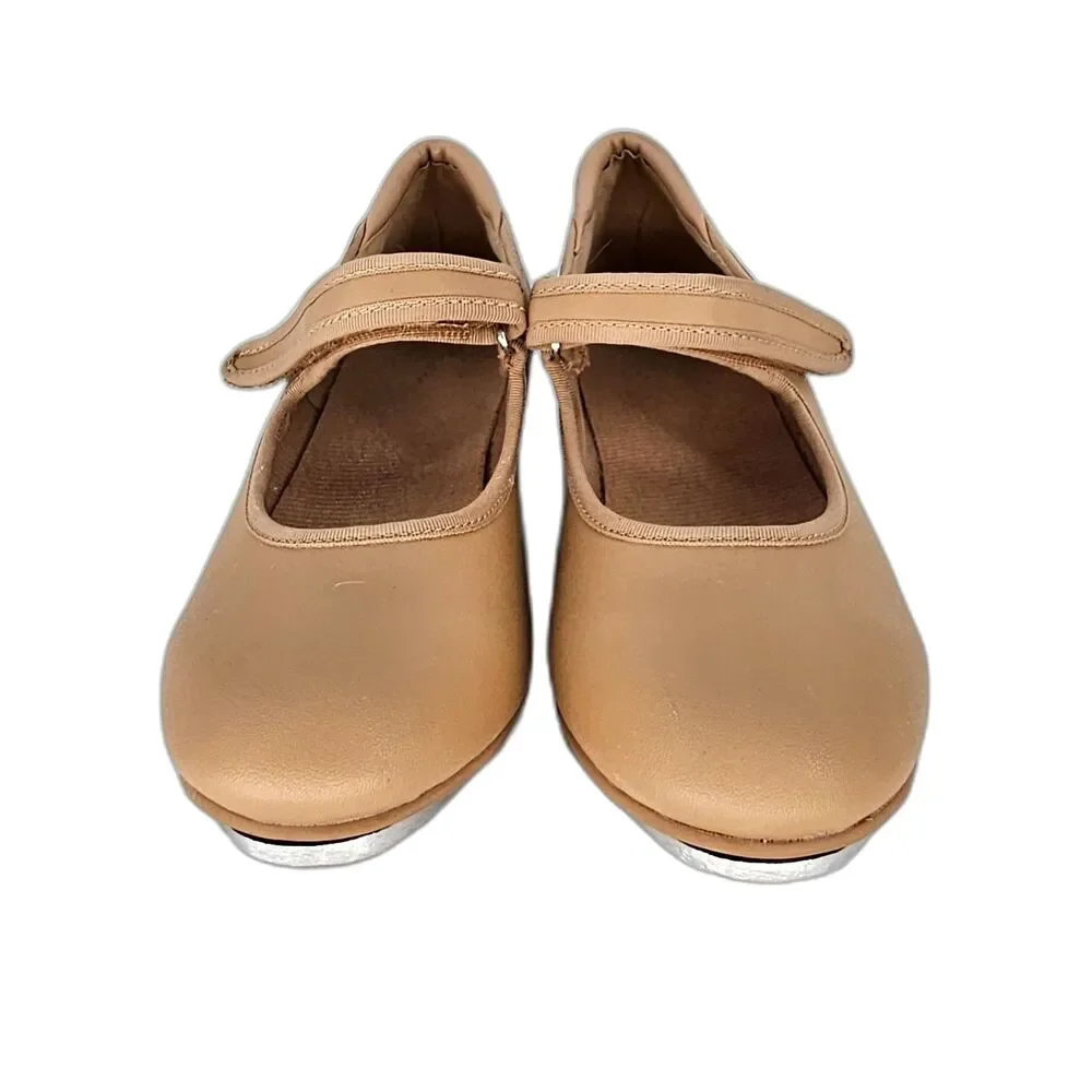 Girl's Tap Shoes Easy Strap Brown Size 2.5 Little Kid